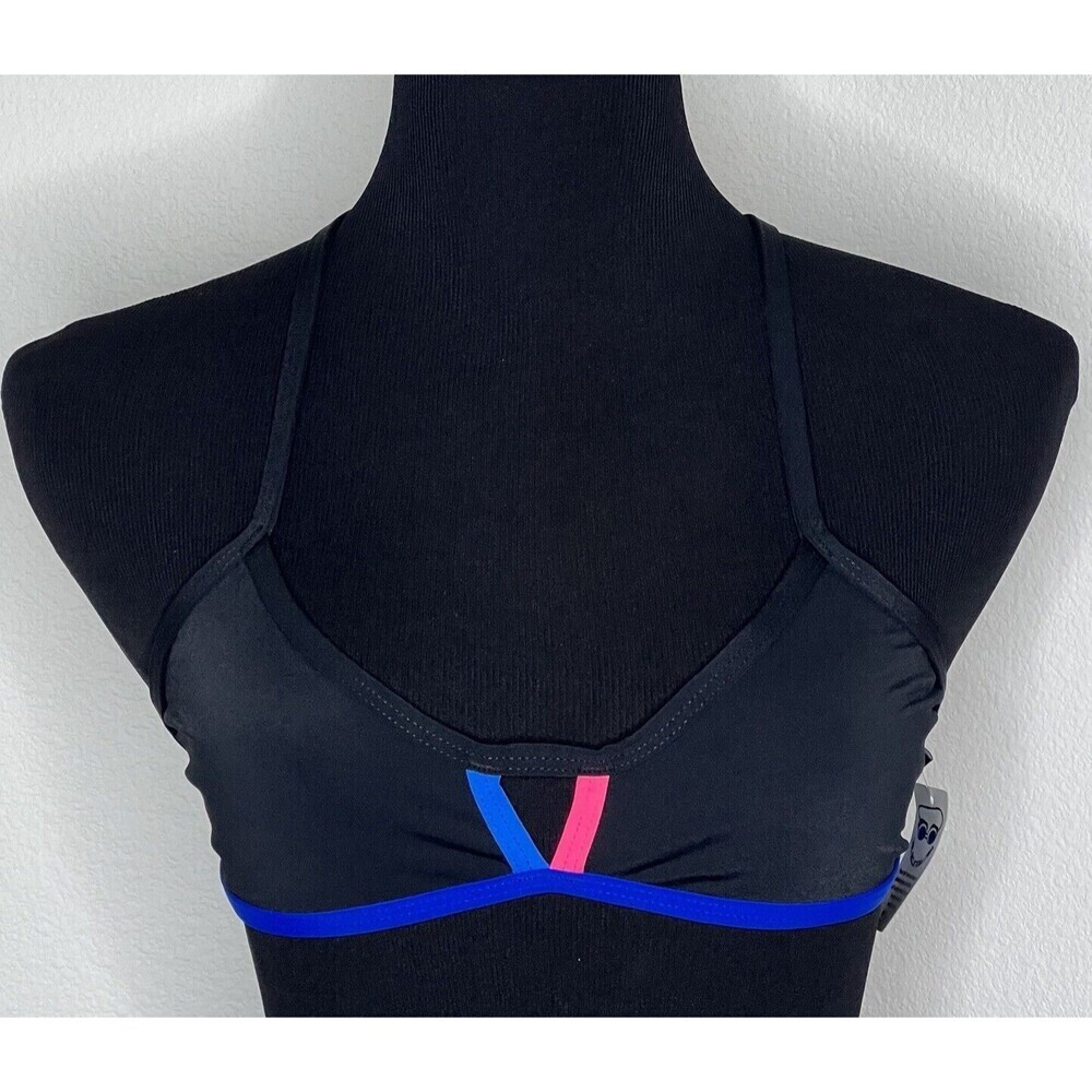 Jolyn Bikini Swim Top Luke Medium Black (Blueberry Watermelon Trim) New with tag